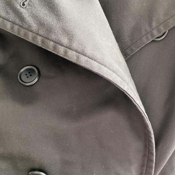 Burberrys Vintage Black 100% Wool Lined Trench Coat - Picture 5 of 15